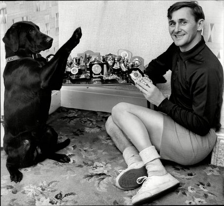 Cricketer Jack Bond With Pot Dog John David 'jack' Bond Born In Kearsley Near Bolton Lancashire On 6 May 1932 Is A Former Cricketer Who Played For Lancashire And For One Season For Nottinghamshire. Jack Bond Was A Right-handed Middle Order Batsman