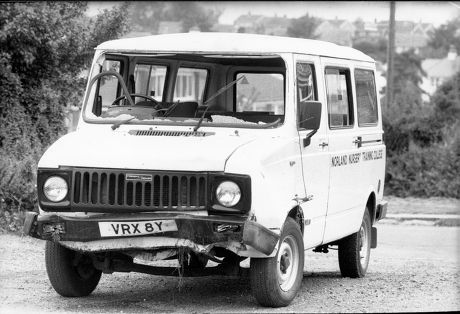 The Norland Nursery Training College Van Which Was Shot At By Michael Ryan. The Hungerford Massacre On 19 August 1987. The Gunman 27-year-old Michael Robert Ryan Armed With Two Semi-automatic Rifles And A Handgun Shot And Killed Sixteen People Includ