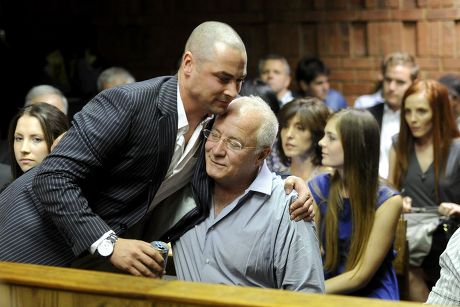Oscar Pistorius charged with murder of Reeva Steenkamp, Pretoria, South Africa - 21 Feb 2013