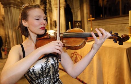 Tamsin Waley-Cohen playing at Exeter Cathedral in Devon, Britain - 23 Feb 2013