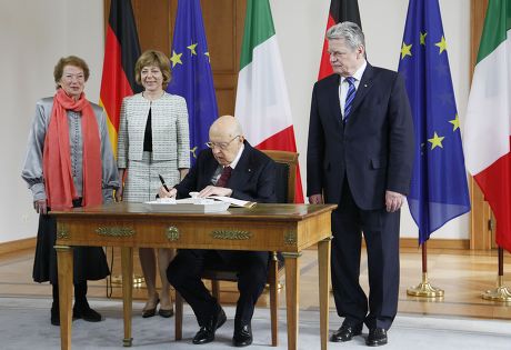 Italian President Giorgio Napolitano visit to Berlin, Germany - 28 Feb 2013
