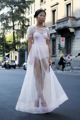 Street Style, Spring Summer 2013, Milan Fashion Week, Italy - Sep 2012