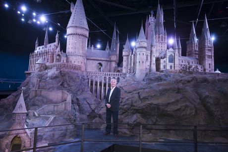 Model Of Hogwarts Castle Which Was Built For The Harry Potter Movies On Show For The First Time As Part Of The Planned Warner Bros Harry Potter Studio Tour In North London. Pictured With Production Designer Stuart Craig. Picure David Parker 01/03/12.