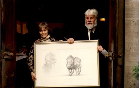 The Memorial Service For The Life Of George Adamson Pictured Are Virginnia Mckenna And Bill Travers (dead March1994).