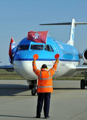 Launch day of new KLM service to Schiphol at Manston International ...