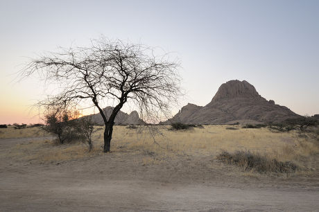 Savannah Landscape Rock Formations Great Spitzkoppe Editorial Stock ...