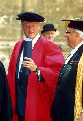 BILL AND HILLARY CLINTON AT OXFORD UNIVERSITY, BRITAIN - 1994