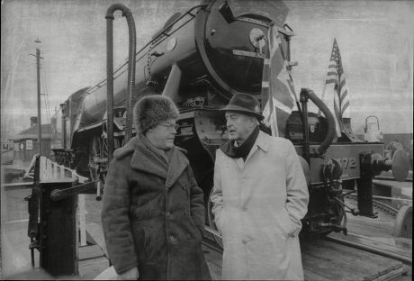Actor Ray Milland (right) With Actor Timothy West And Steam Train The Flying Scotsman In Background Ray Milland (3 January 1907 Oo 10 March 1986) Was A Welsh Actor And Director. His Screen Career Ran From 1929 To 1985 And He Is Best Remembered For Hi
