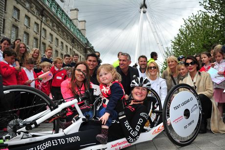 Paraplegic Claire Lomas completes her 400 mile hand cycle, London, Britain - 13 May 2013