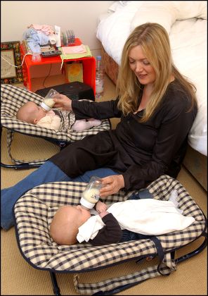 Annabel Heseltine Property / Nanny Feature. Annabel In The Babies Bedroom With Twins Isabella And Mungo. With Her Splendid Six-storey White Stucco Victorian Villa In A Fashionable Area Of London Annabel Heseltine Has Space To Spare In Her 12-room Hou