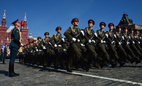 Russian Soldiers Marching Editorial Stock Photo - Stock Image ...