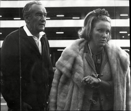 George Sanders The Actor With His Step Daughter Juliet Colman Toland At Heathrow Airport.