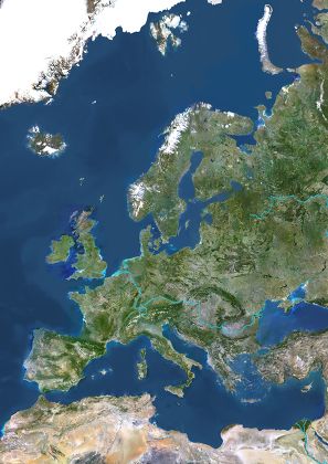 Europe Major Rivers True Colour Satellite Editorial Stock Photo - Stock ...