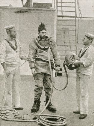 Diver 19th Century Diving Suit Editorial Stock Photo - Stock Image ...