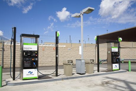 Natural Gas Fueling Station Natural Gas Editorial Stock Photo - Stock