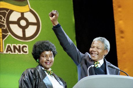 Nelson Mandela Wife Winnie Mandela Editorial Stock Photo - Stock Image