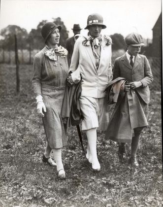 The Princess Royal With Her Son Lord Lascelles & The Hon Mrs Edward Lascelles Wife Of The Master On The Bramham Moor Hunt Puppy Walk At The Kennels Leope Hall. 7th Earl Of Harewood Died 11/7/2011. He Was Formerly George Lascelles. (lord Harewood).