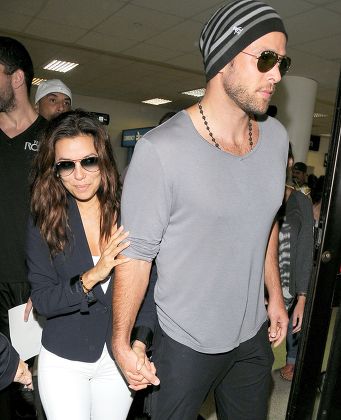 Eva Longoria and boyfriend Ernesto Arguello arriving at Los Angeles International Airport, America - 09 Jul 2013