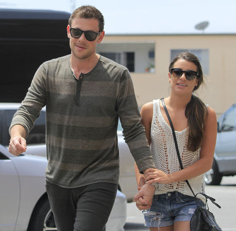Cory Monteith and Lea Michele out and about, Los Angeles, America - 2013