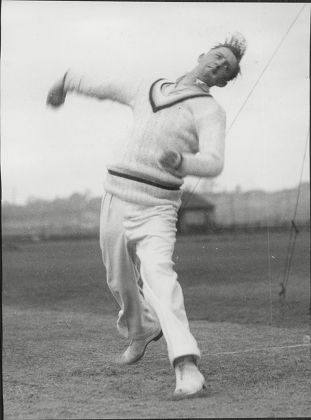 Albert Dusty Rhodes Cricketer Derbyshire County Cricket Club.