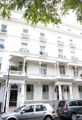 The Home Of Hans Kristian Rausing Cadogan Place Belgravia London Where The Body Of The Late Eva Rausing Was Found On Monday. Picture - Mark Large.... 05.07.12.
