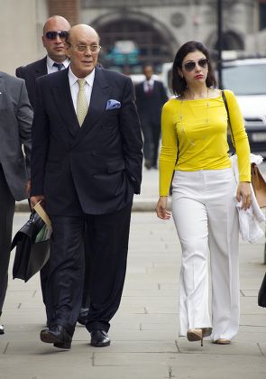Asil Nadir And His Wife Nur Arrive At The Old Bailey Today 15/7/12. Nadir Is On Trial Over The Collapse Of Polly Peck.