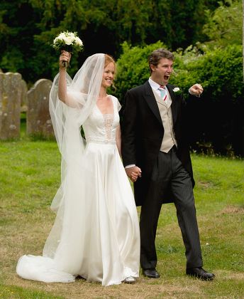 Alicia Fox-Pitt and Sebastian Stoddart wedding at The Church Of The Holy Cross, Goodnestone, Kent, Britain - 20 Jul 2013