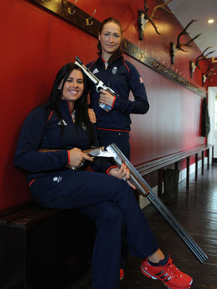 Olympics 2012 Feature Shooting. Bisley Shooting Ground. Picture Graham Chadwick. Charlotte Kerwood Left And Georgina Geikie.