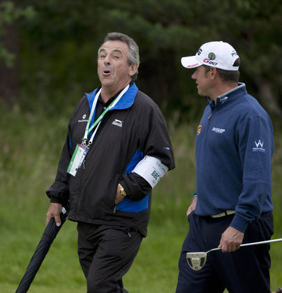 Lee Westwood Talks To Tony Jacklin During Practice At The British Open Championship At Lytham And St Annes.