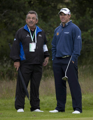 Lee Westwood Talks To Tony Jacklin During Practice At The British Open Championship At Lytham And St Annes.