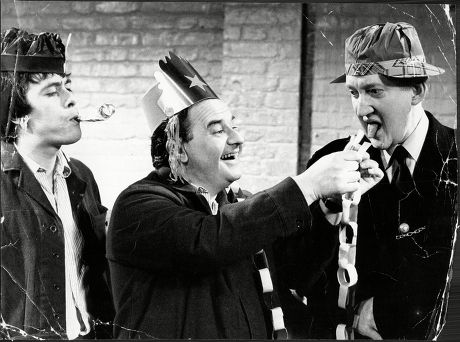 Ronnie Barker Filming The Christmas Edition Of Porridge With Richard Beckinsale Brian Wilde.