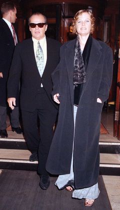 Jack Nicholson and Rebecca Broussard Outside Tramp Night Club After premiere, London, Britain - 1998