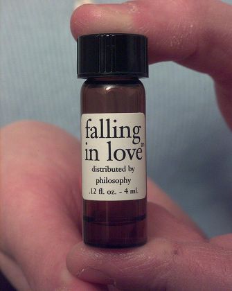 FALLING IN LOVE POTION HELD BY LIZ FISHER FROM OXFORD, BRITAIN 1998