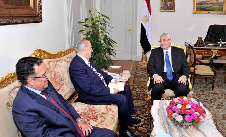Cyprus Foreign Affairs Minister Ioannis Kasoulides meets with Egyptian Foreign Affairs Minister Nabil Fahmy and Egyptian Interim President Adly Mansour, Cairo, Egypt - 02 Sep 2013