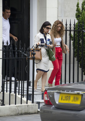 Picture Shows Nur Nadir (sunglasses) Leaving Home In London W1 Today. Wife Of Jailed Business Man Asil Nadir.