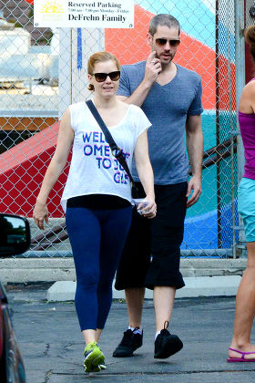 Amy Adams and Darren Gallo out and about, New York, America - 09 Sep 2013