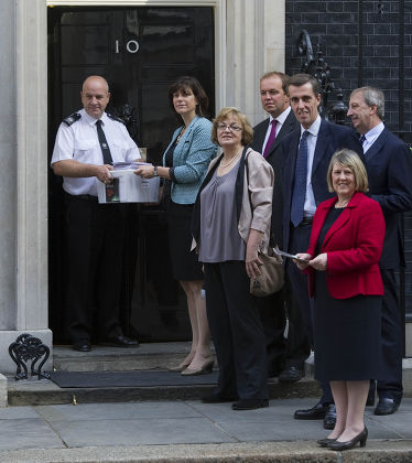 Picture Shows Mp's Including From Left Claire Perry Fiona Mctaggart David Burrows And Andrew Selous Arriving At Downing Street Today With A Petition Requesting A Block On Pornographic Websites.
