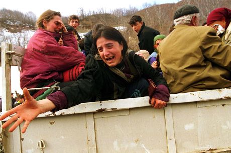 Albanian Refugees Leave Woods Below Gajre Editorial Stock Photo - Stock ...