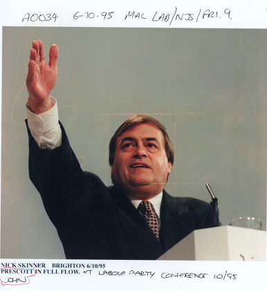 Jon Prescott Labour Mp Speaking At The Labour Party Conference In Brighton 1995.