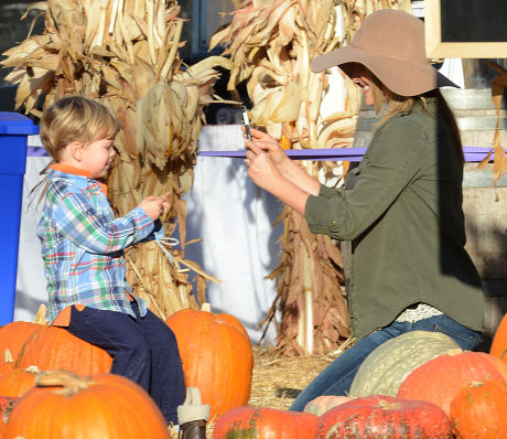Ali Larter at the Mr. Bones Pumpkin Patch in West Hollywood, Los Angeles, America - 14 Oct 2013
