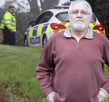 D.j. Dave Lee Travis Outside His Home Near Leighton Buzzard In Bedfordshire. Picture David Parker 15.10.12 Reporter Lucy Osborne ..real Name David Patrick Griffin.