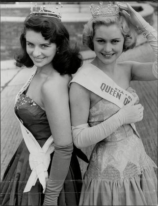Beauty Queen And Fashion Model Mavis Bute Aka Gail Sheridan (left) With Stephanie Howell At Lap.