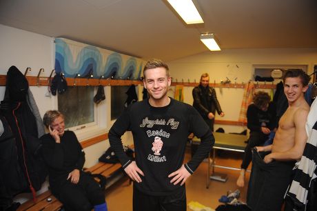 Anton Hysen In The Team Dressing Room Of Utsiktens Bk In Gothenburg Sweden. Footballer Anton Has Recently Revealed To The Public That He Is Gay.