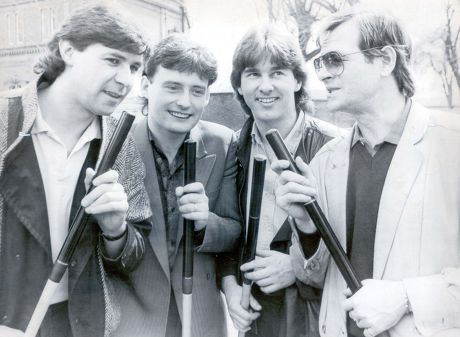 Alex Higgins - Snooker Player (died 24th July 2010) Snooker Rockers..... Tony Knowles Jimmy White Kirk Stevens And Alex Higgins Took Time Off From The World Snooker Championships In Sheffield Yesterday To Go Into The Record Business. The New Group Ca