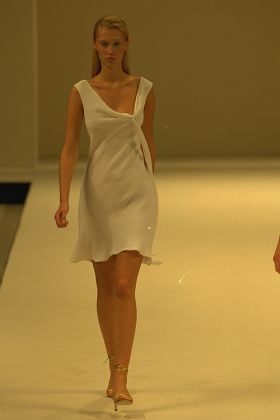 Model On Catwalk In Ben Delisi Designs For London Fashions Week 1997.
