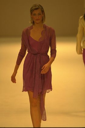 Model On Catwalk In Ben Delisi Designs For London Fashions Week 1997.