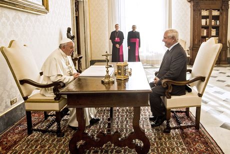 Pope Francis I receives the President of Panama Ricardo Alberto Martinelli Berrocal, Vatican City, Rome, Italy - 26 Oct 2013
