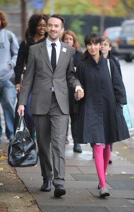 Trenton Oldfield 35 Arrives At Isleworth Crown Court With His Wife Deepa Naik. He Was Sentenced To 6 Months In Jail For Attempting To Ruin The Putney Boat Race This Year.