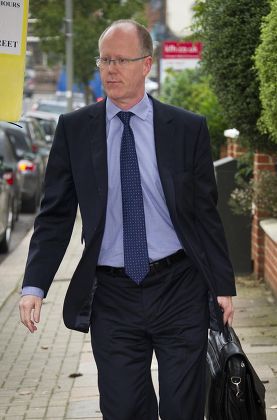 Bbc Director General George Entwistle Outside His Southfields Home This Morning 24th Oct 2012.
