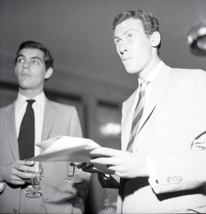 The Filming Of 'look Back In Anger'. Playright John Osborne With Gary Raymond.